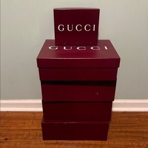 Gucci Maroon Decorative Box Set